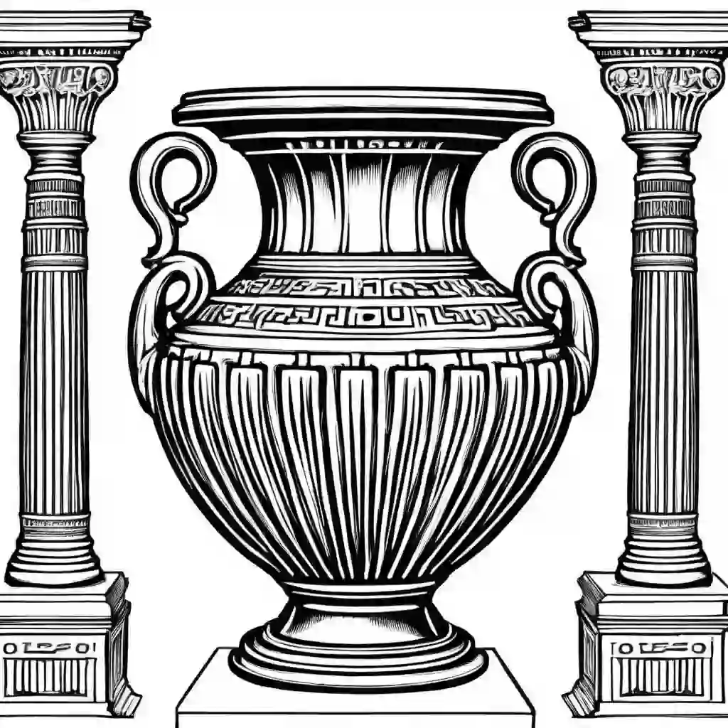 Greek Urns coloring pages